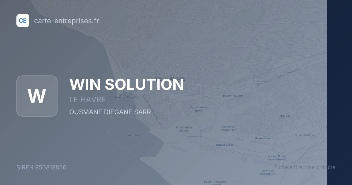 WIN SOLUTION — 950818856 — fiche entreprise