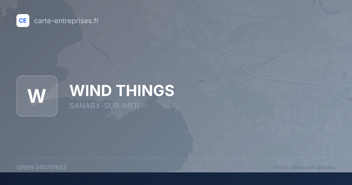 WIND THINGS — 340701663 — fiche entreprise