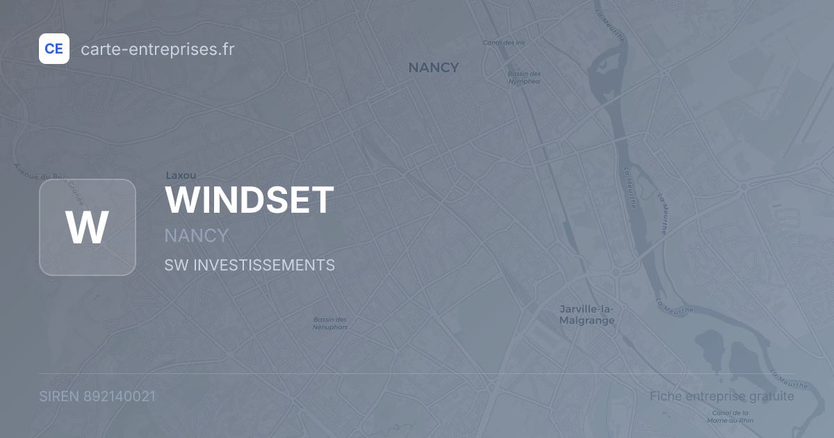 WINDSET — 892140021 — fiche entreprise