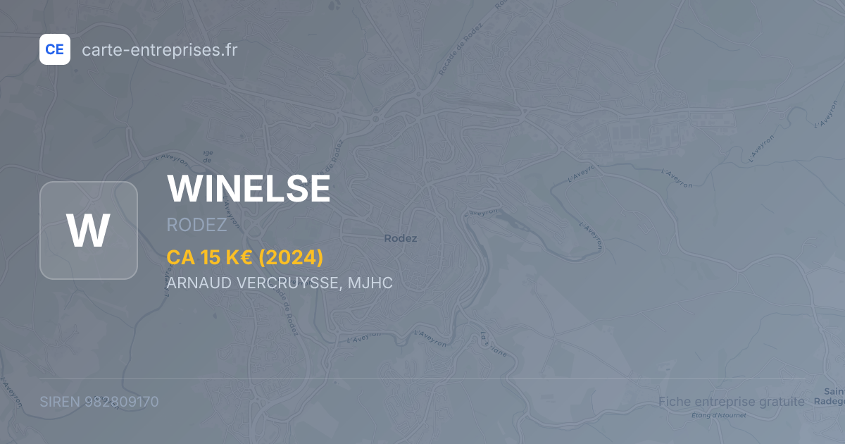WINELSE — 982809170 — fiche entreprise
