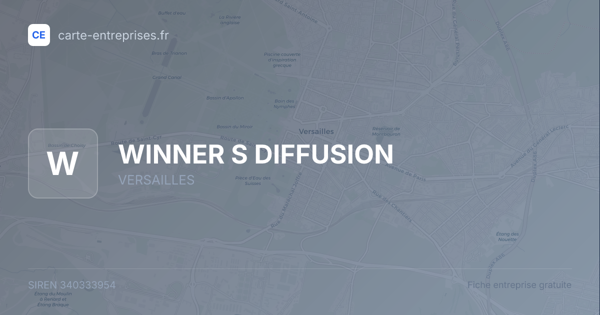WINNER S DIFFUSION — 340333954 — fiche entreprise