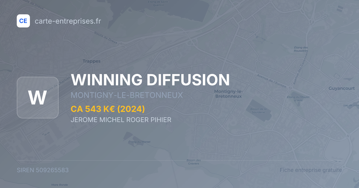 WINNING DIFFUSION — 509265583 — fiche entreprise
