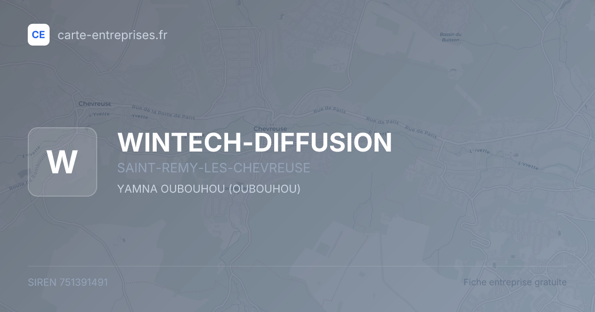 WINTECH-DIFFUSION — 751391491 — fiche entreprise