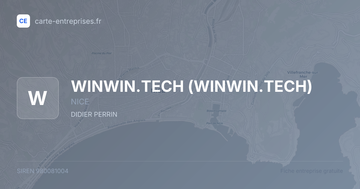 WINWIN.TECH — 980081004 — fiche entreprise
