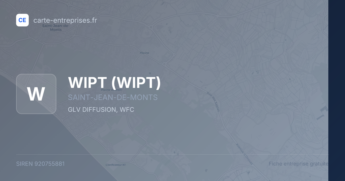 WIPT (WIPT) — 920755881 — fiche entreprise