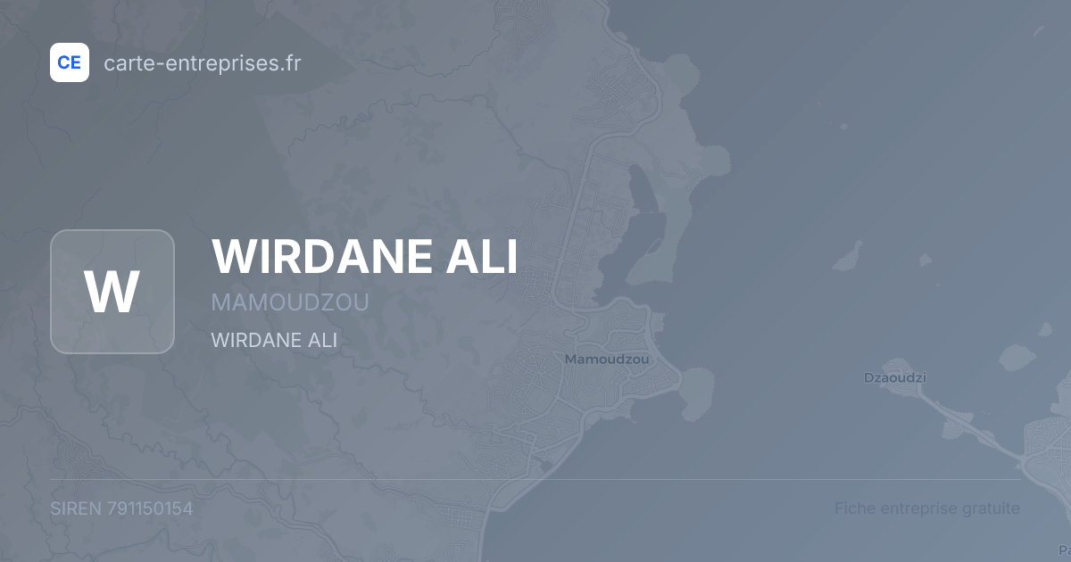 WIRDANE ALI — 791150154 — fiche entreprise
