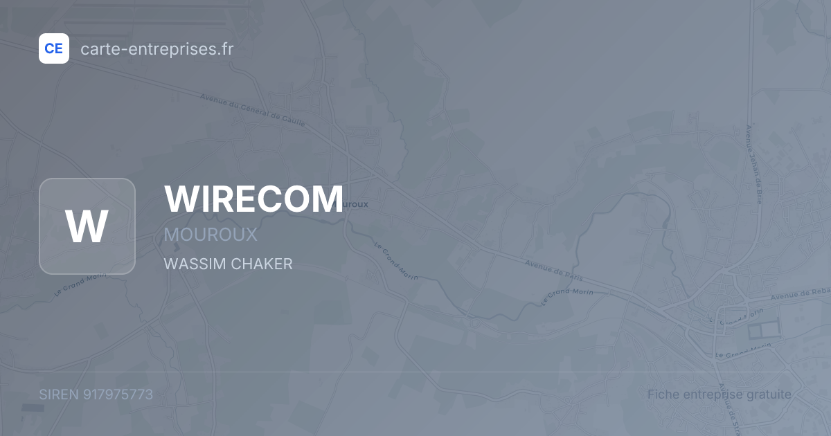 WIRECOM — 917975773 — fiche entreprise