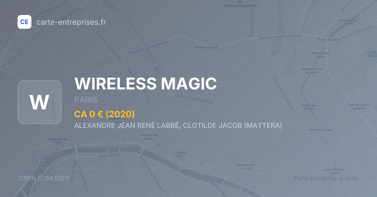 WIRELESS MAGIC — 528432511 — fiche entreprise