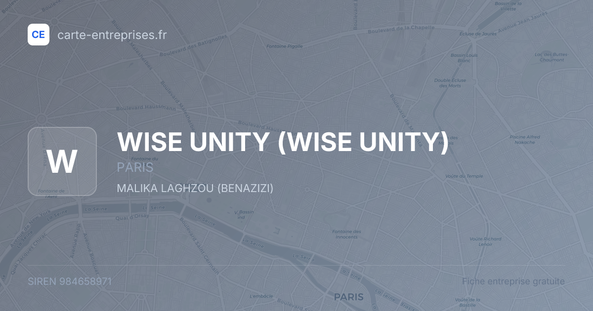 WISE UNITY — 984658971 — fiche entreprise