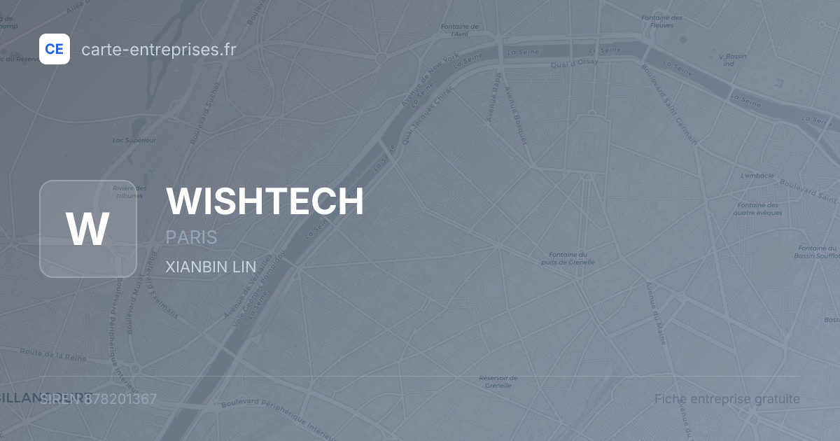 WISHTECH — 878201367 — fiche entreprise