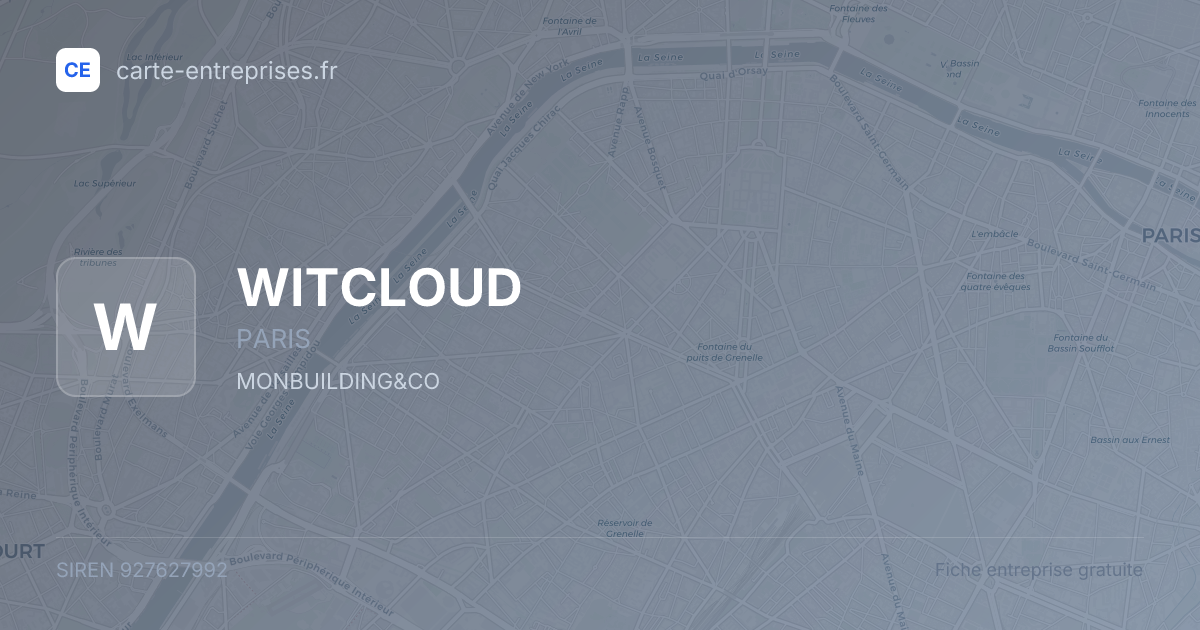 WITCLOUD — 927627992 — fiche entreprise