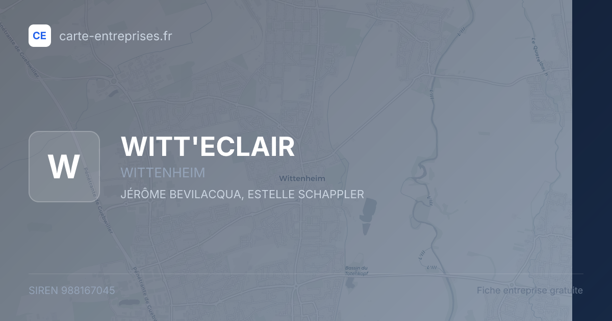WITT'ECLAIR — 988167045 — fiche entreprise