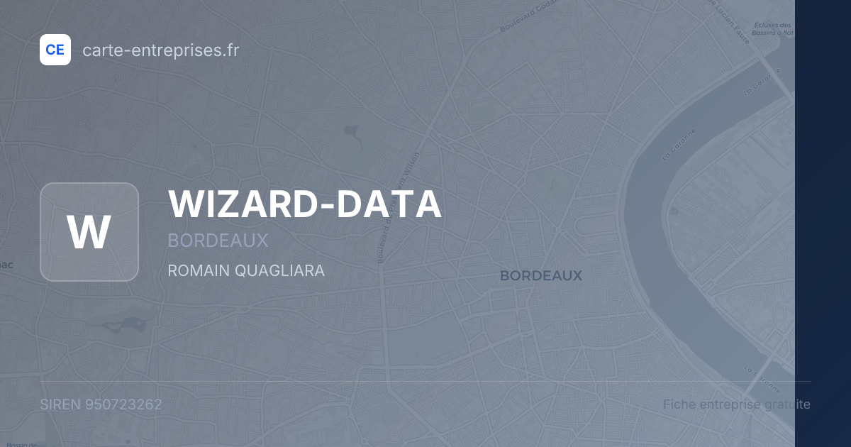 WIZARD-DATA — 950723262 — fiche entreprise