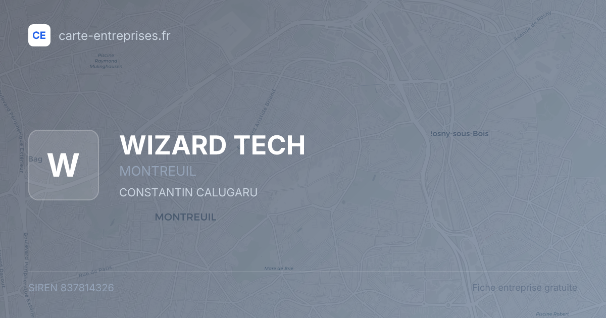 WIZARD TECH — 837814326 — fiche entreprise