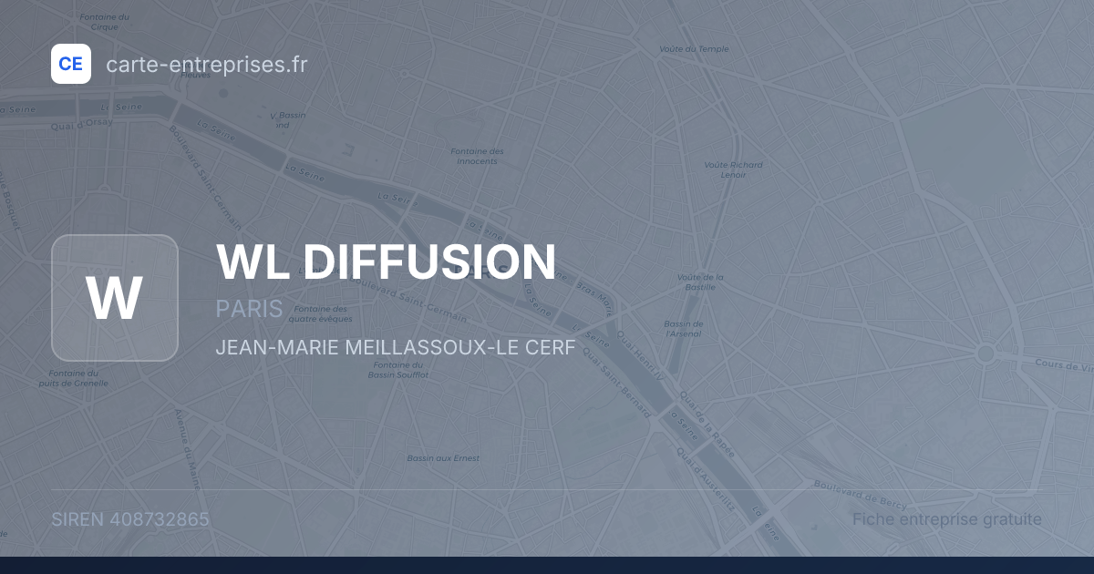WL DIFFUSION — 408732865 — fiche entreprise
