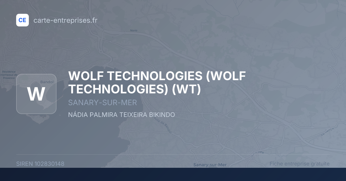 WOLF TECHNOLOGIES (WOLF TECHNOLOGIES) (WT) — 102830148 — fiche entreprise