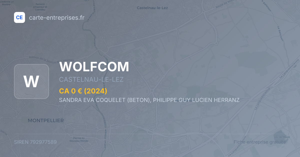 WOLFCOM — 792977589 — fiche entreprise