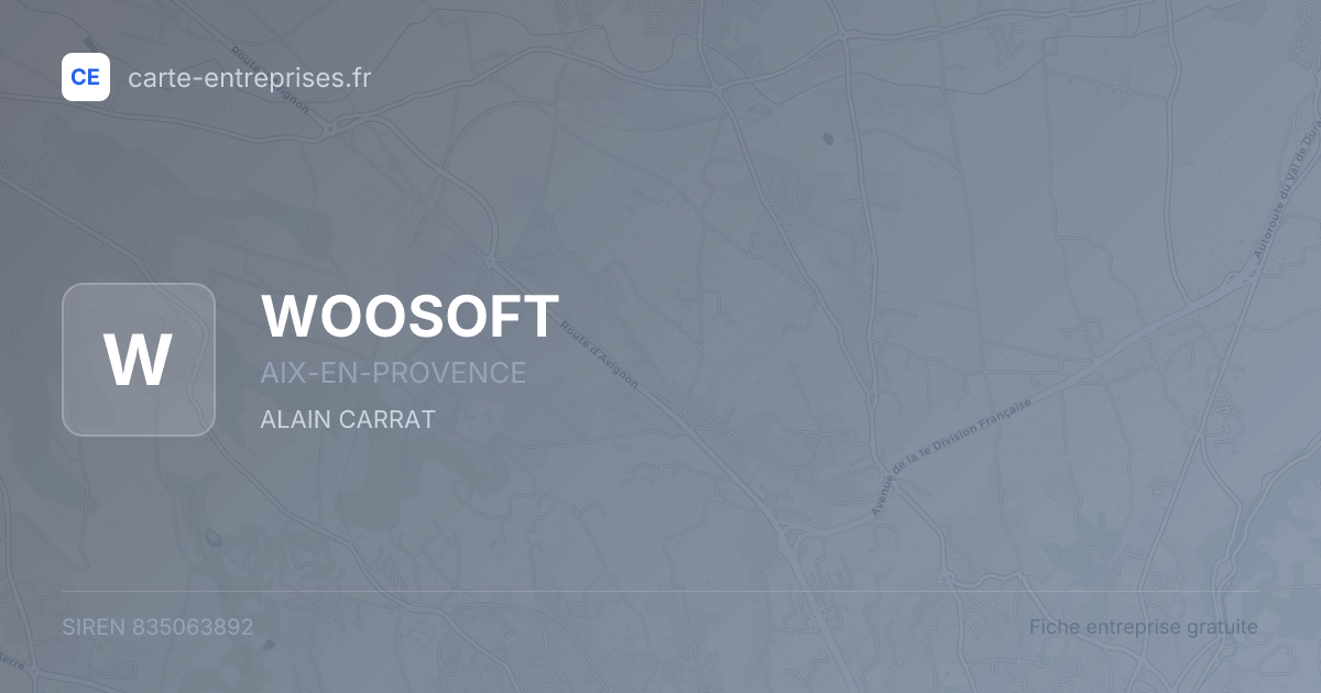 WOOSOFT — 835063892 — fiche entreprise