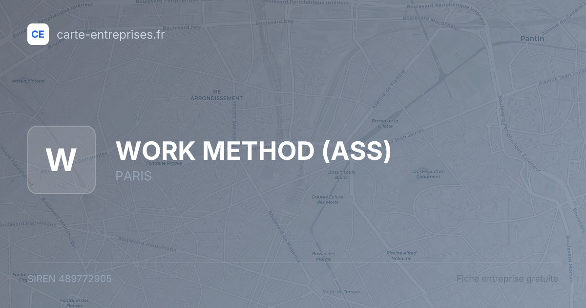 WORK METHOD (ASS) — 489772905 — fiche entreprise