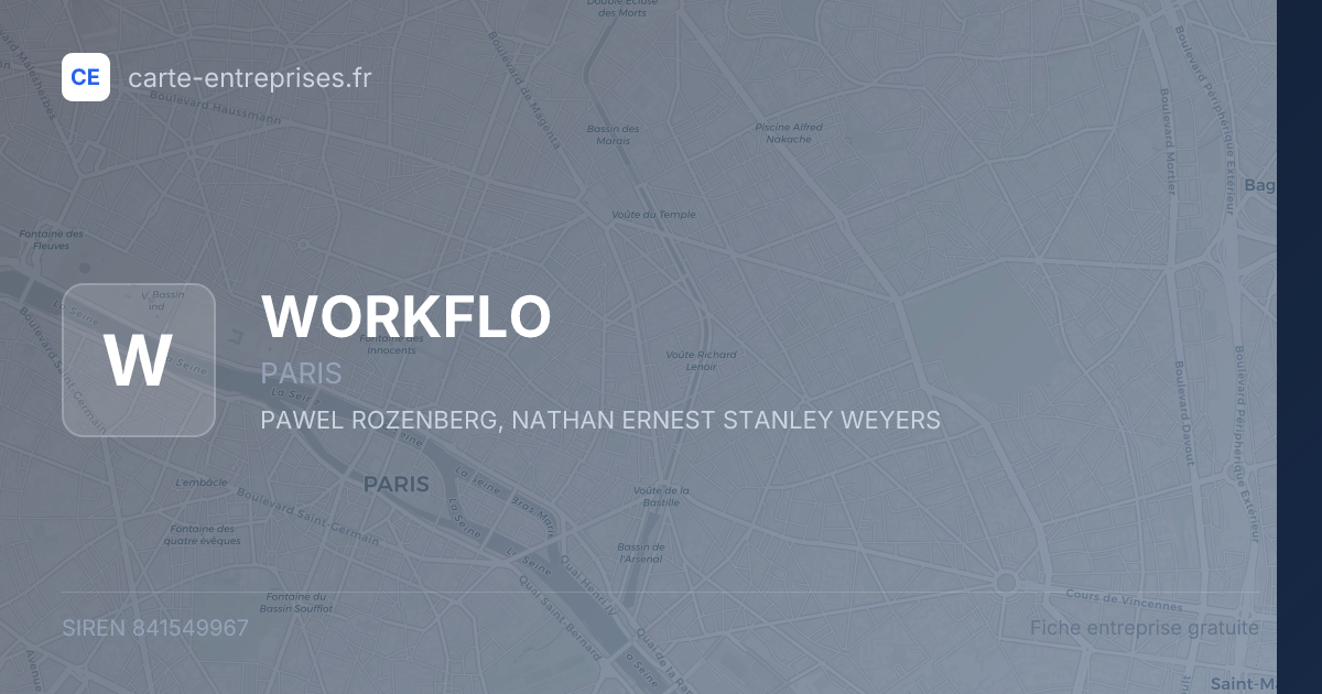 WORKFLO — 841549967 — fiche entreprise