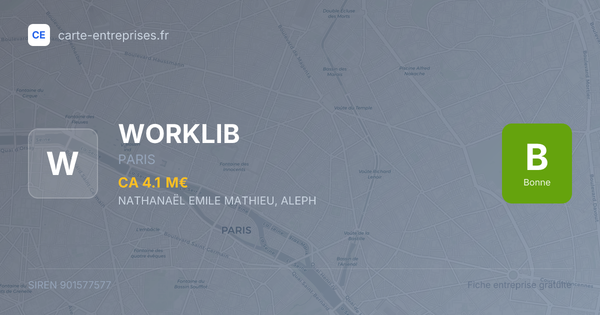 WORKLIB — 901577577 — fiche entreprise