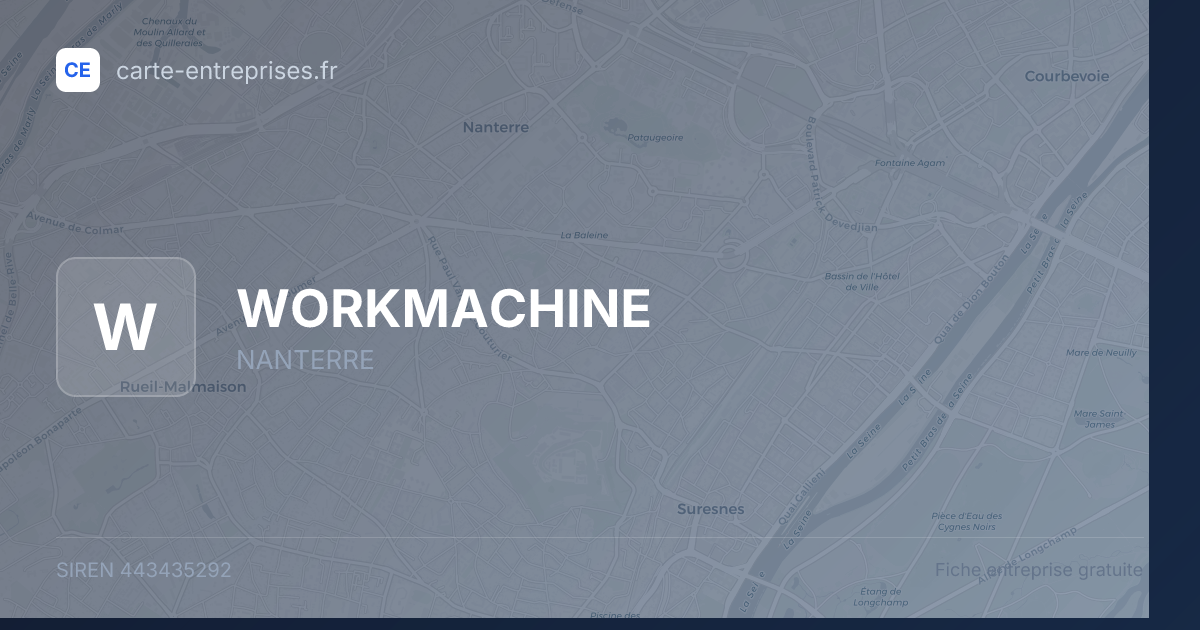 WORKMACHINE — 443435292 — fiche entreprise