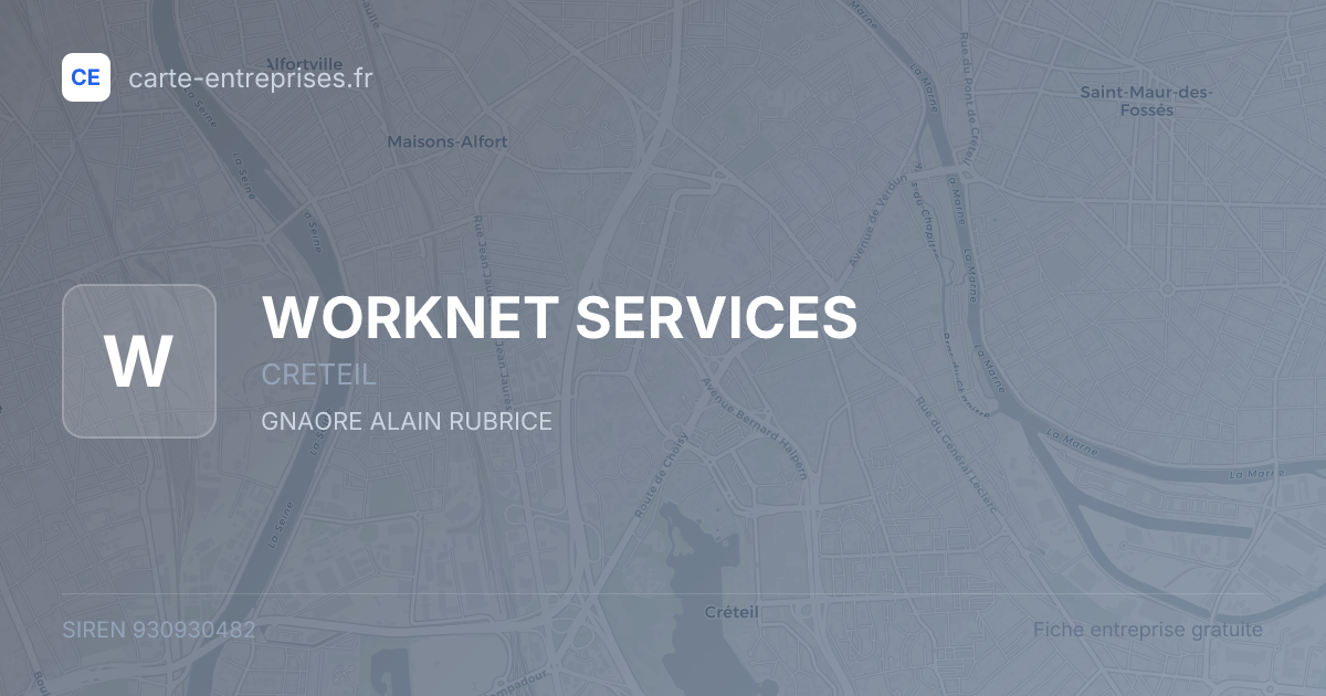 WORKNET SERVICES — 930930482 — fiche entreprise