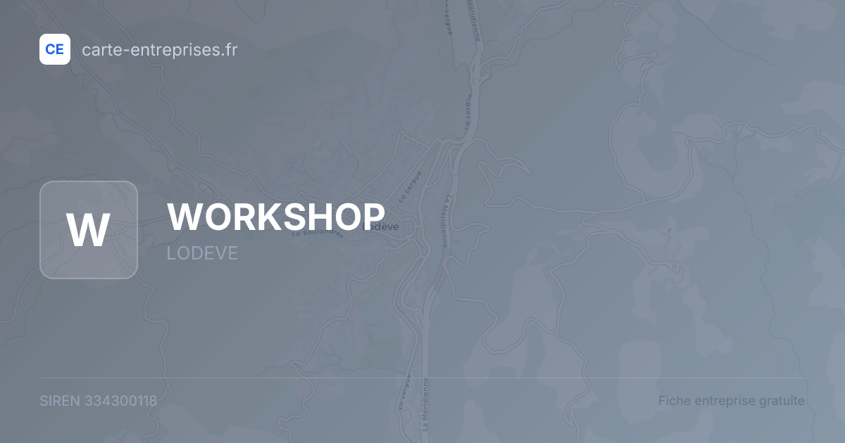 WORKSHOP — 334300118 — fiche entreprise