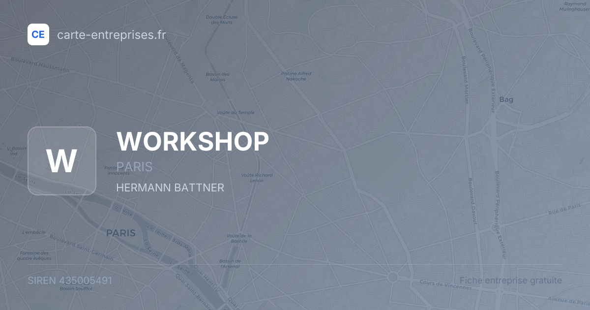 WORKSHOP — 435005491 — fiche entreprise