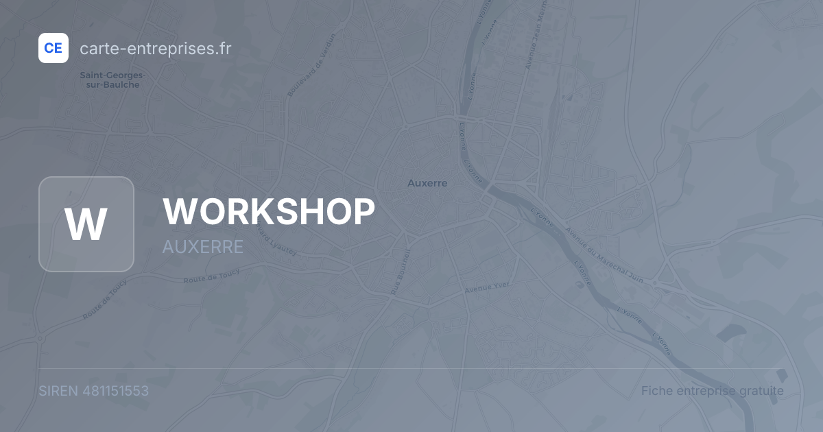 WORKSHOP — 481151553 — fiche entreprise