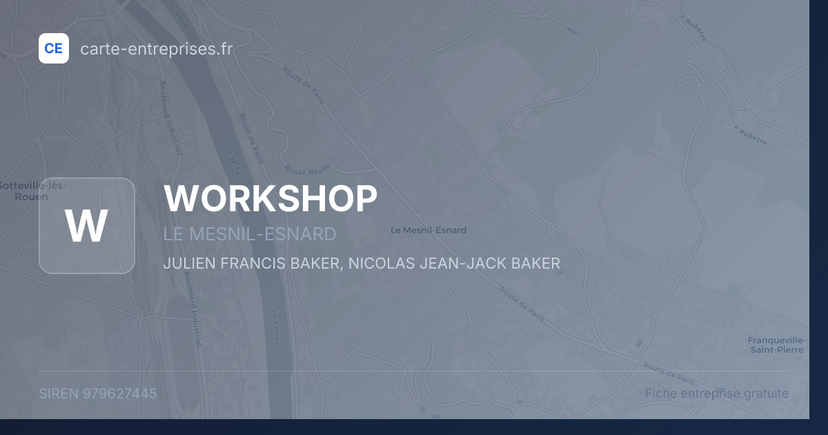 WORKSHOP — 979627445 — fiche entreprise