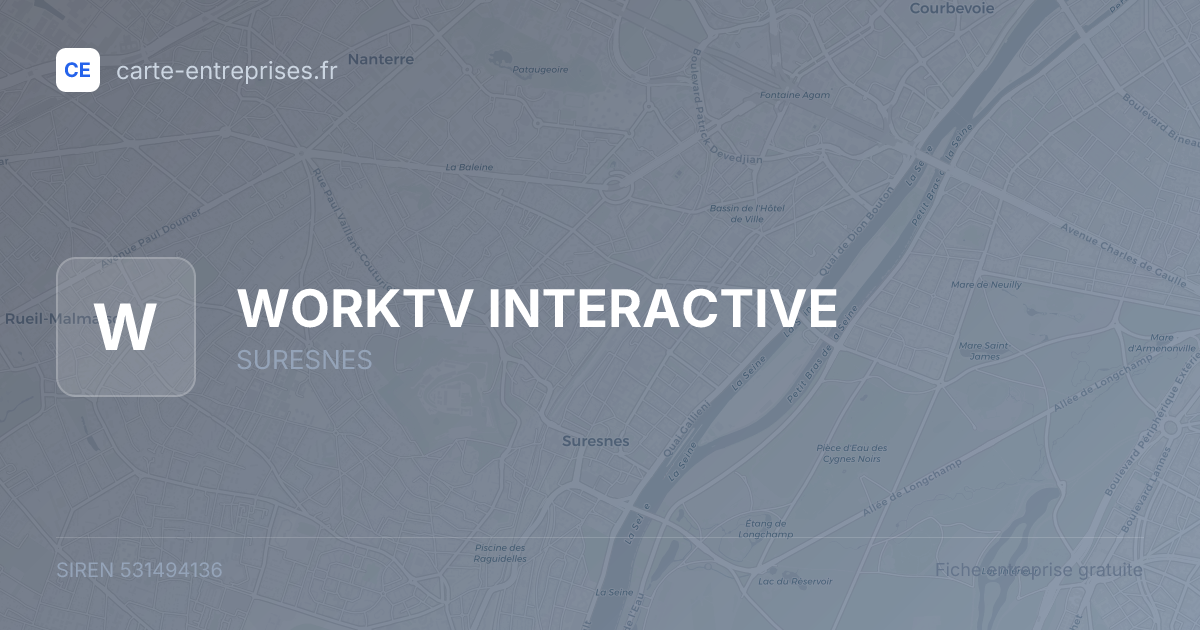 WORKTV INTERACTIVE — 531494136 — fiche entreprise