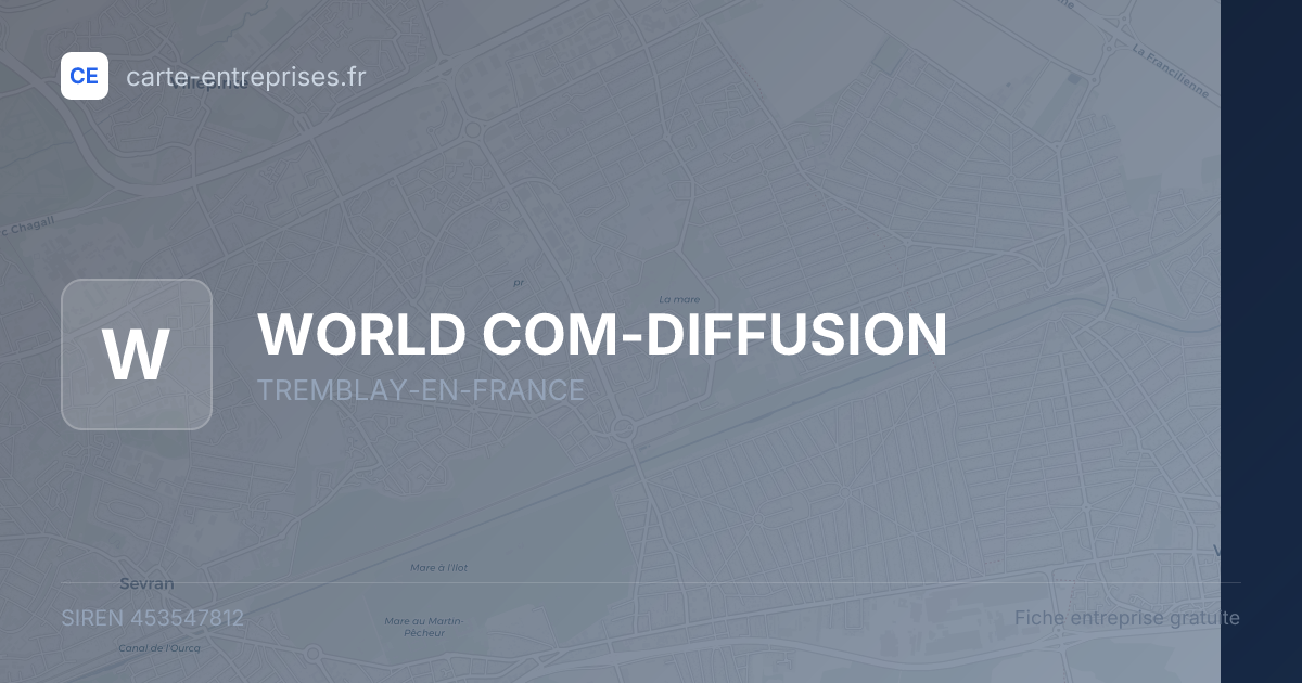 WORLD COM-DIFFUSION — 453547812 — fiche entreprise