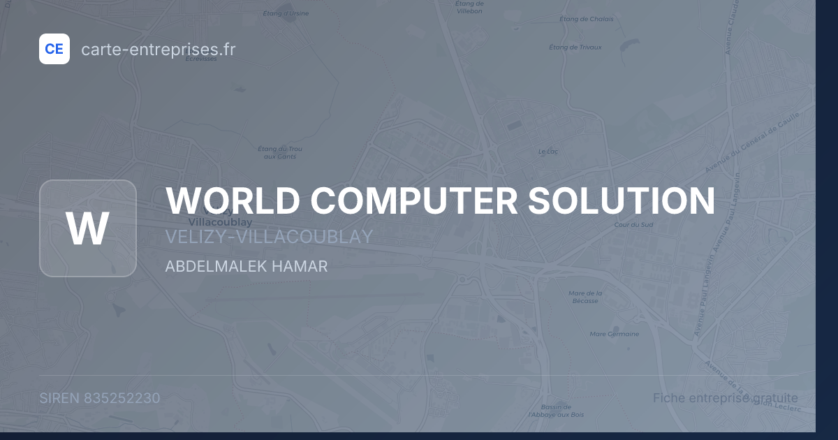 WORLD COMPUTER SOLUTION — 835252230 — fiche entreprise