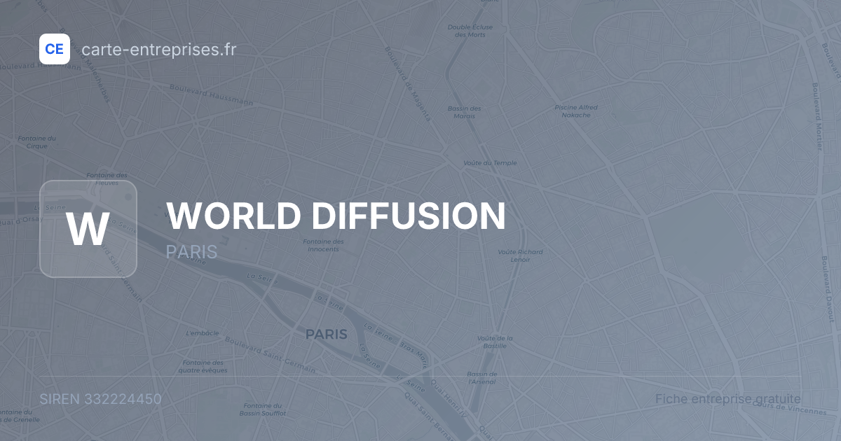 WORLD DIFFUSION — 332224450 — fiche entreprise