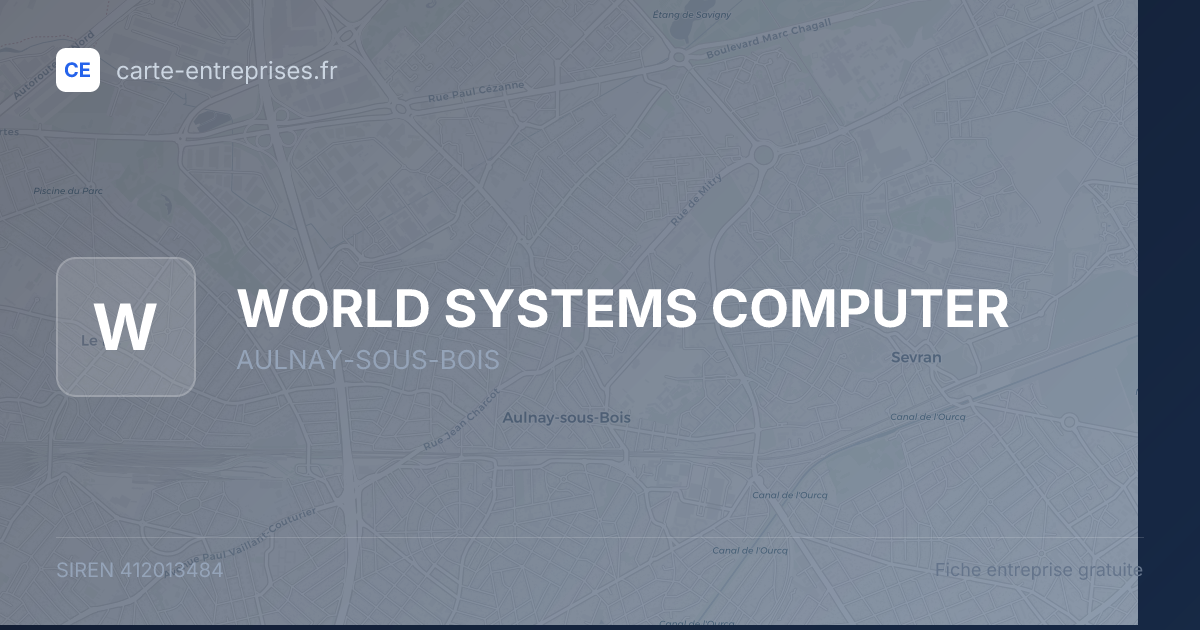 WORLD SYSTEMS COMPUTER — 412013484 — fiche entreprise