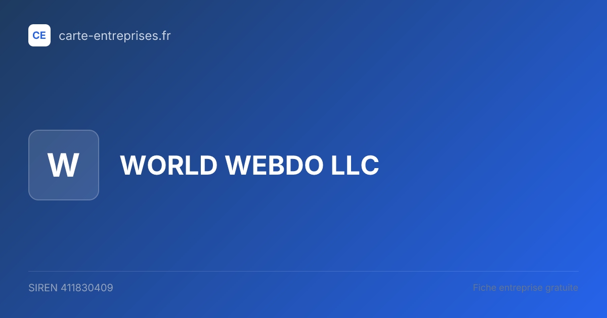 WORLD WEBDO LLC — 411830409 — fiche entreprise