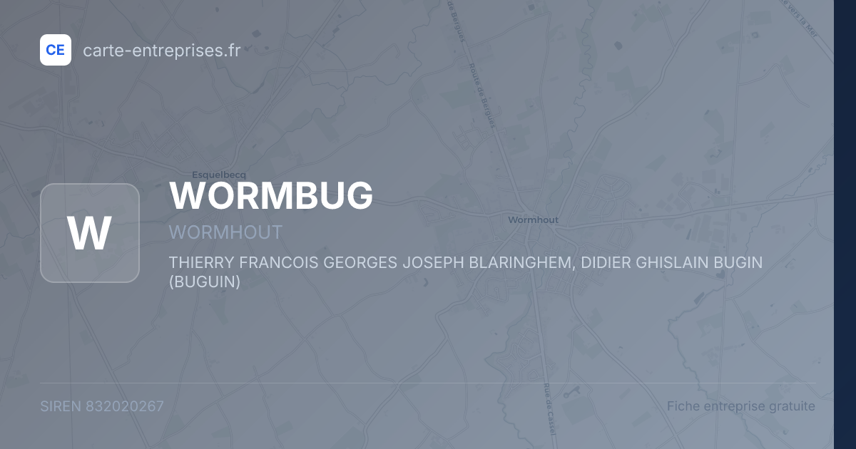 WORMBUG — 832020267 — fiche entreprise