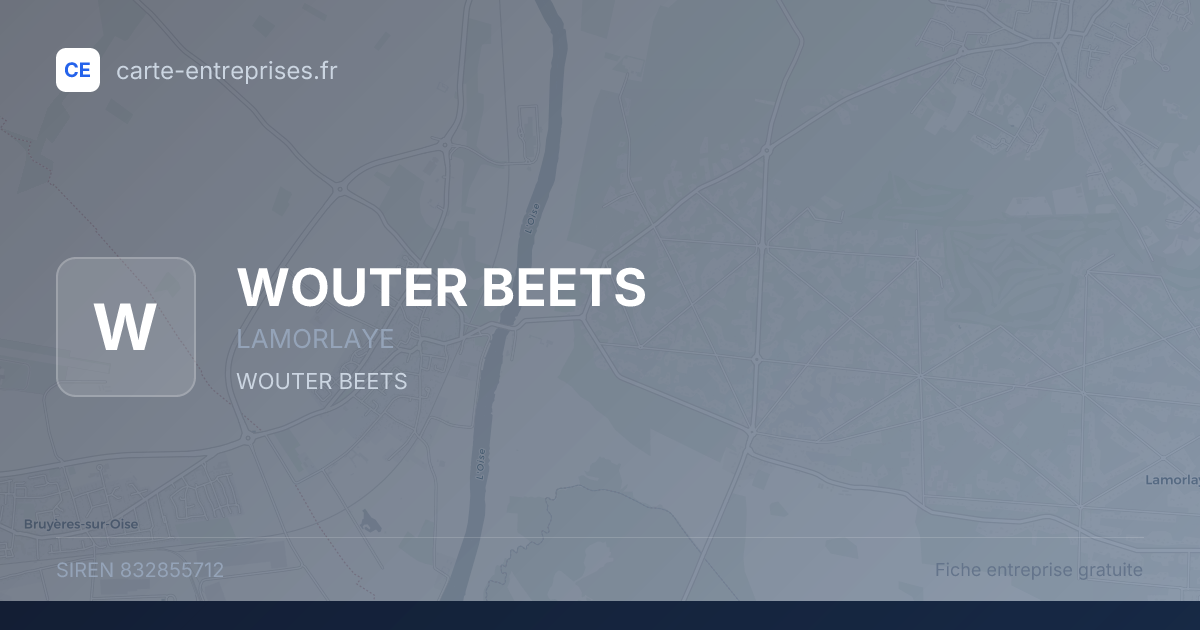 WOUTER BEETS — 832855712 — fiche entreprise