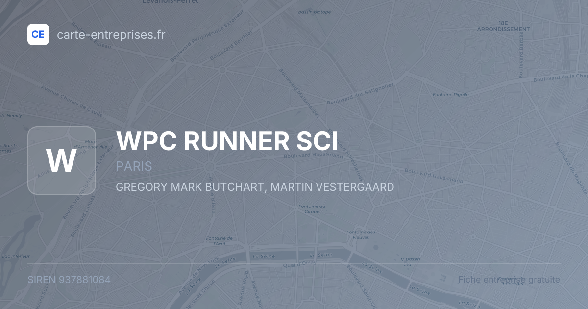 WPC RUNNER SCI — 937881084 — fiche entreprise