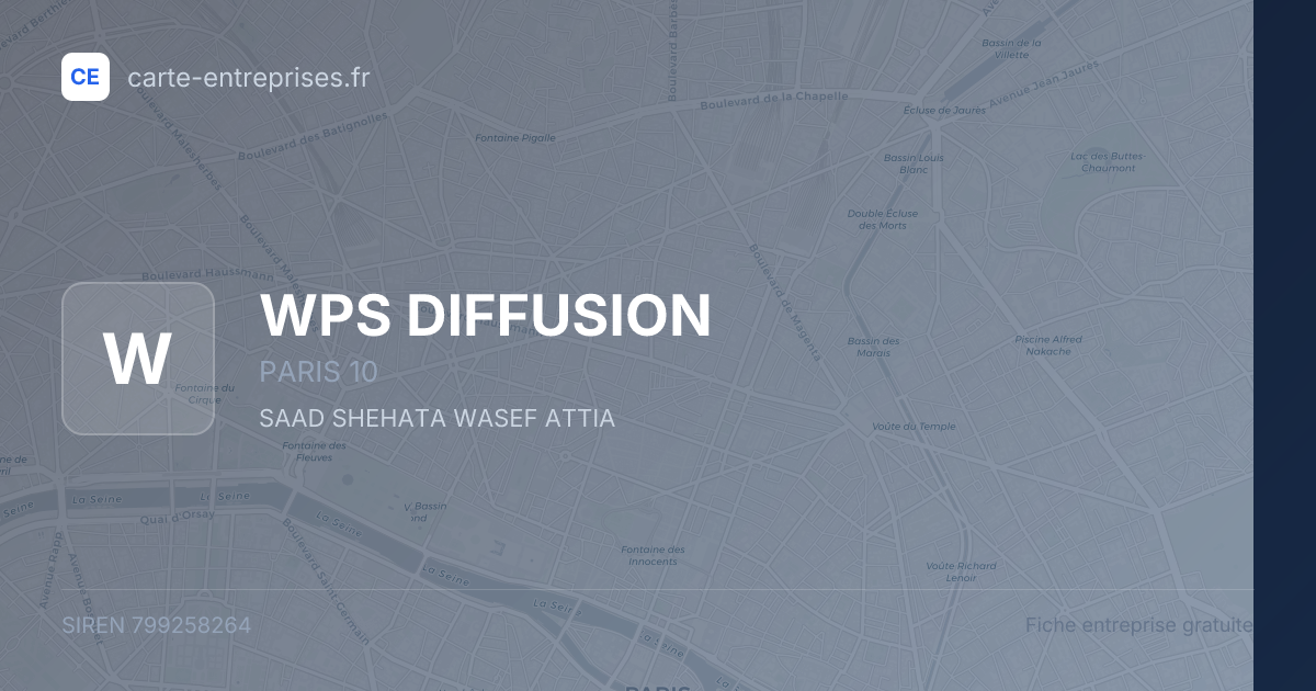 WPS DIFFUSION — 799258264 — fiche entreprise