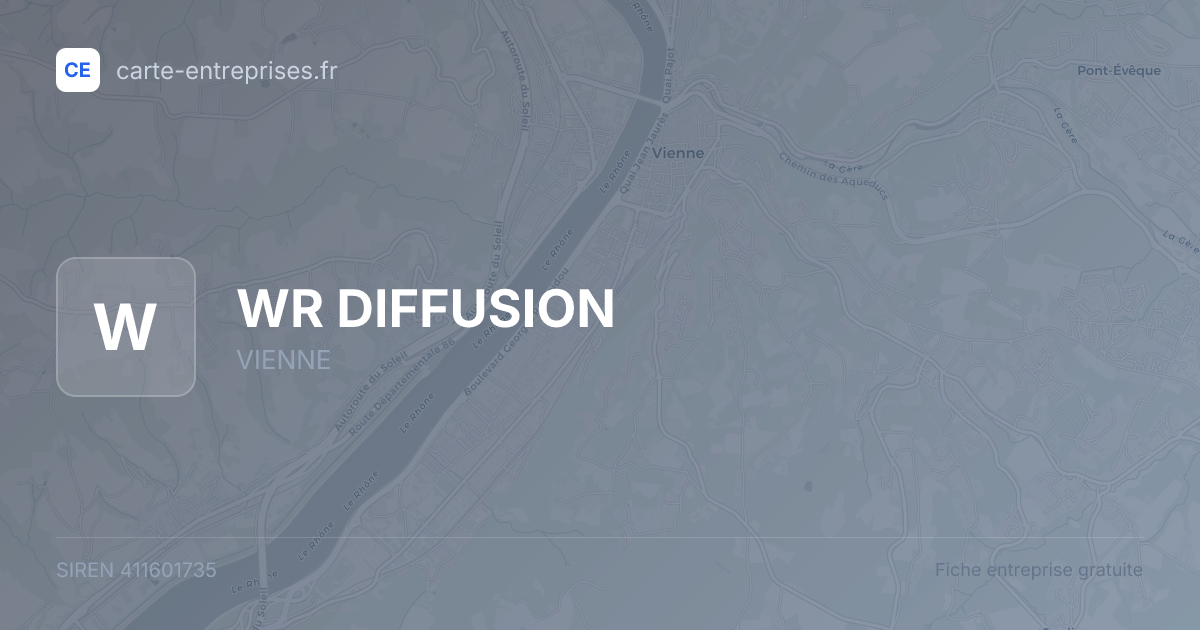 WR DIFFUSION — 411601735 — fiche entreprise