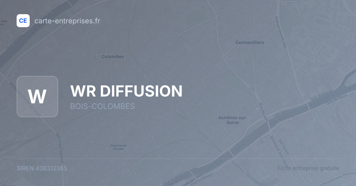 WR DIFFUSION — 438312365 — fiche entreprise