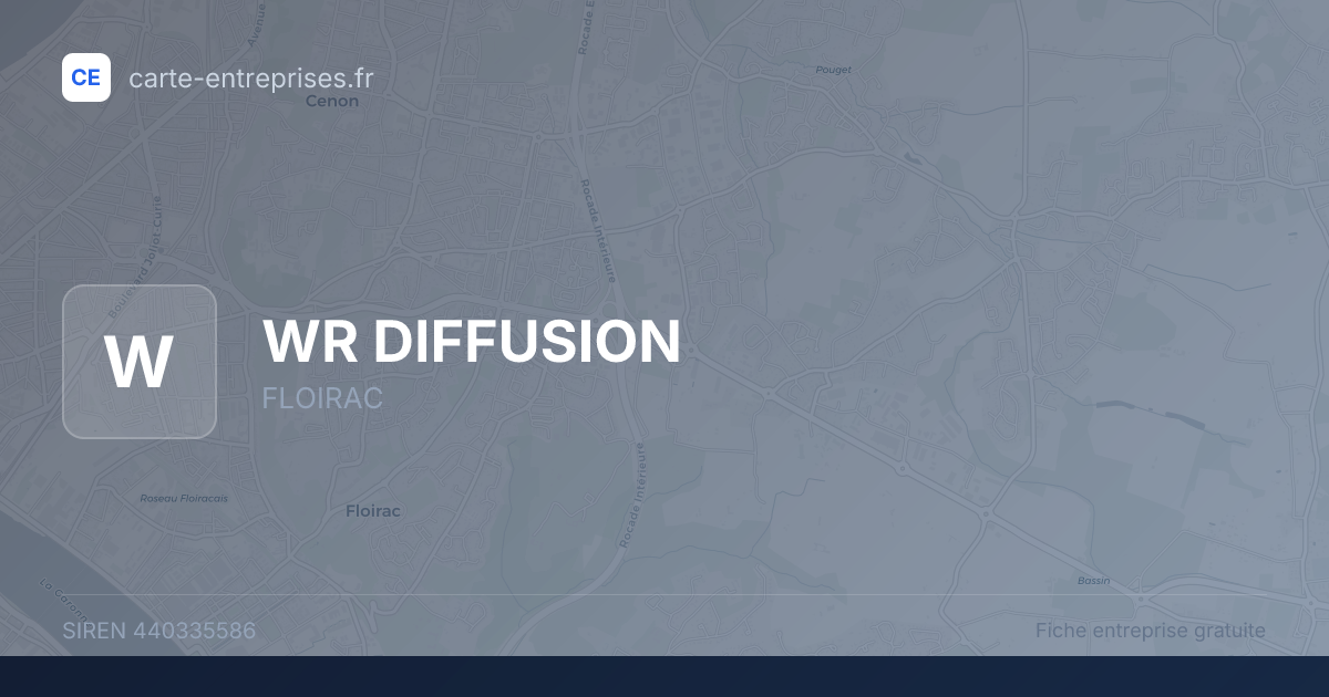 WR DIFFUSION — 440335586 — fiche entreprise