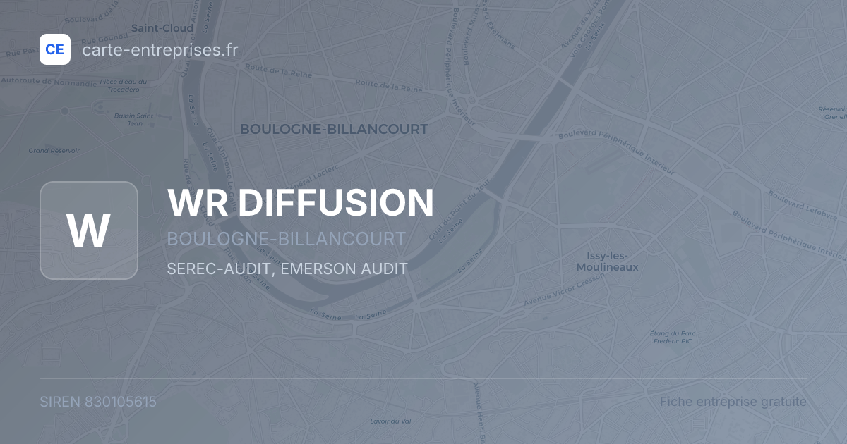 WR DIFFUSION — 830105615 — fiche entreprise