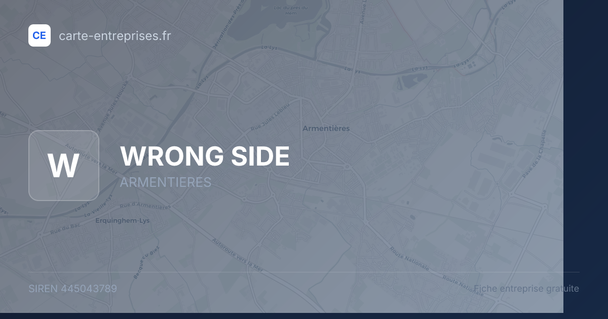 WRONG SIDE — 445043789 — fiche entreprise