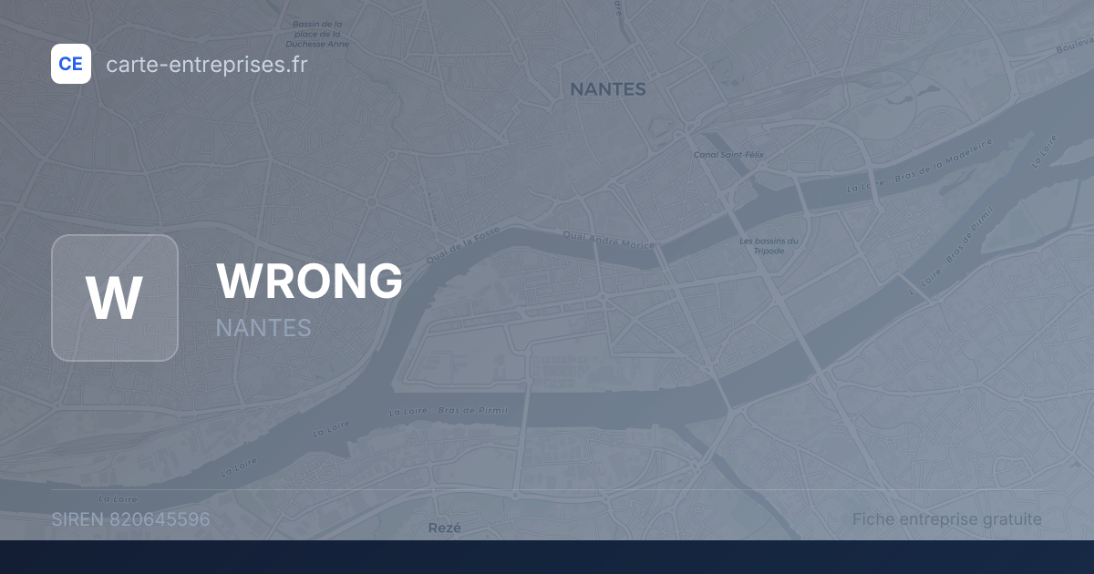 WRONG — 820645596 — fiche entreprise