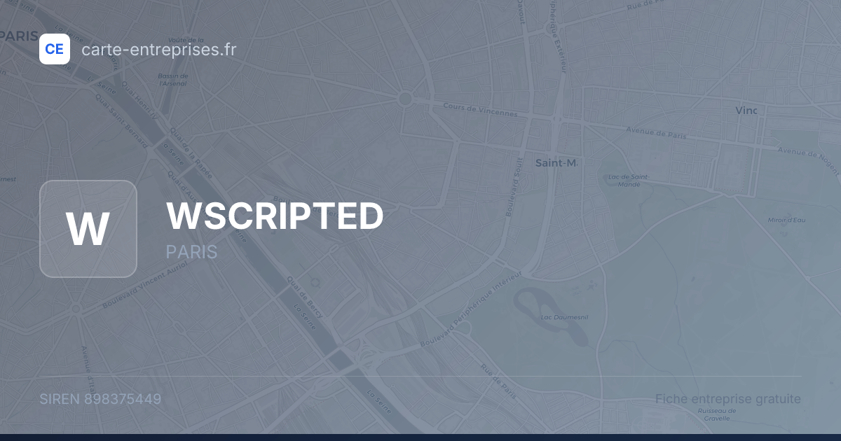 WSCRIPTED — 898375449 — fiche entreprise