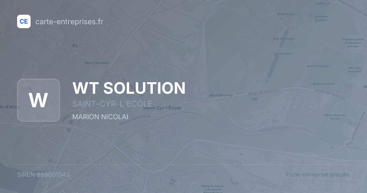 WT SOLUTION — 889601043 — fiche entreprise