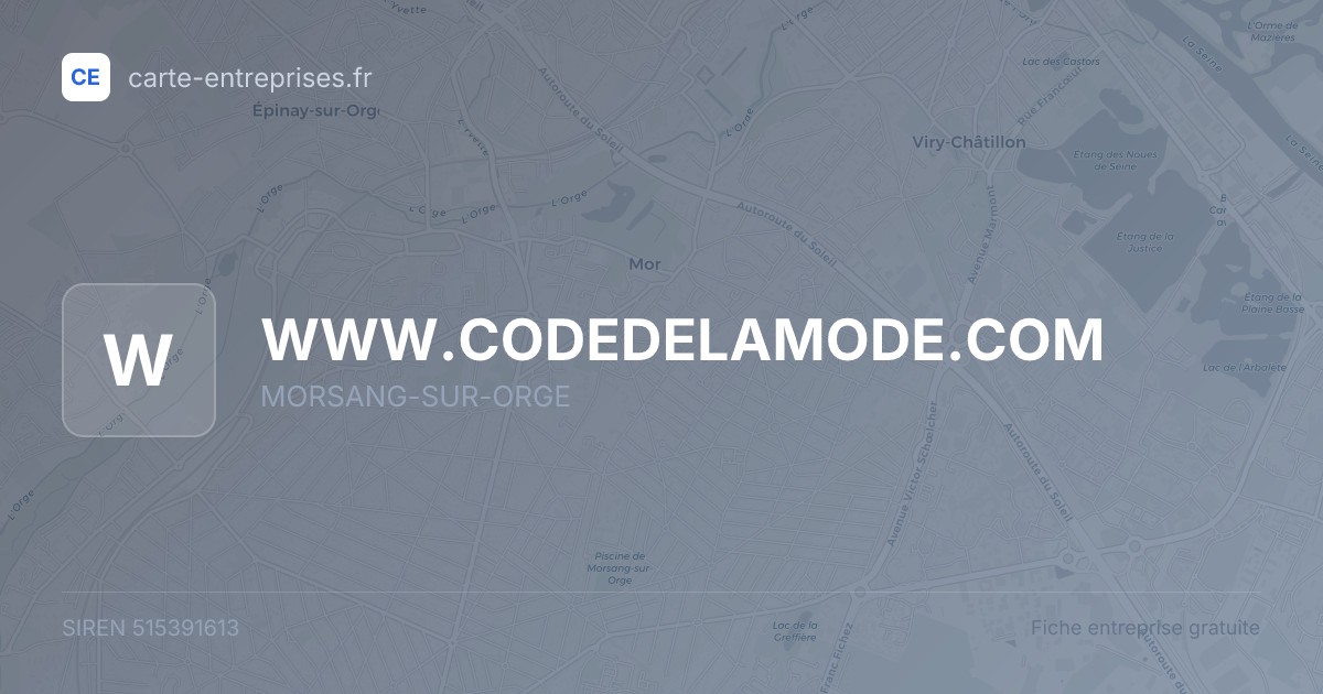 WWW.CODEDELAMODE.COM — 515391613 — fiche entreprise